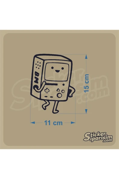 Laptop Adventure Time Bmo Sticker - Resim 2