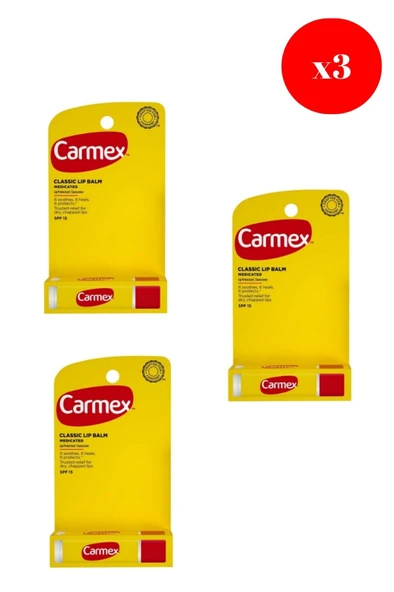 Carmex Classic Lip Balm Medicated 4,25 Gr X3 ADET