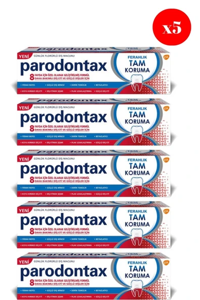 Parodontax Ferahlık Tam Koruma Diş Macunu 50Ml X5 ADET