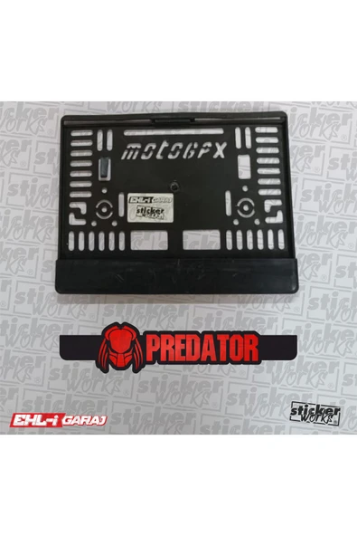 Predatör Motor Plakalık - NEON KIRMIZI ürün görseli 1