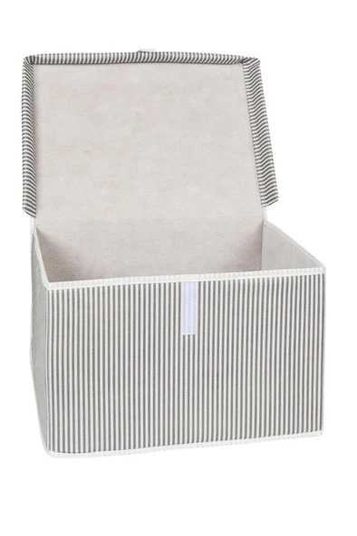 Kazak Kutu Hurç, Çorap Kazak Havlu Çamaşır Düzenleyici Mukavva Destekli (40x30x26cm) 2 Adet Gri - 5