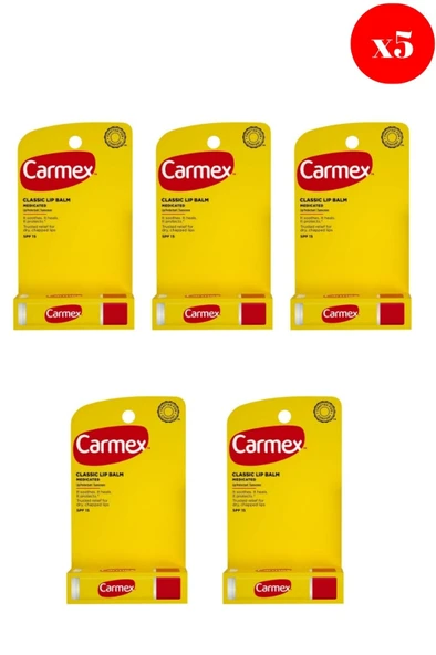 Carmex Classic Lip Balm Medicated 4,25 Gr X5 ADET