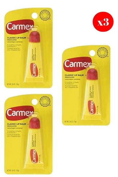 Carmex Classic Lip Balm Medicated 10 Gr X3 ADET