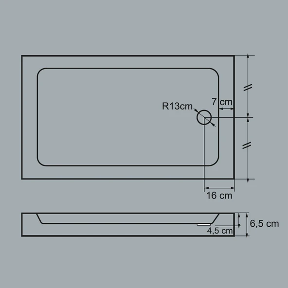 Ubm Poros 90*160 Dikdörtgen Flat Duş Teknesi - 3