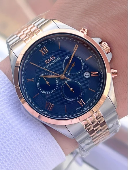 Rms Romanson Swiss Made Mekanizma Çelik Kasa Ve Kordon 5Atm 2Yıl Garantili Erkek Kol Saati AG1598.09 ürün görseli