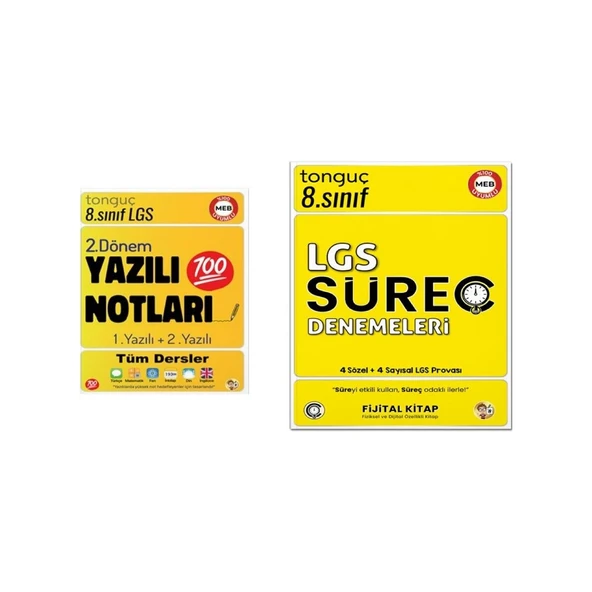 8. Sınıf Yazılı Notları 2. Dönem 1 ve 2. Yazılı - 8. Sınıf LGS Süreç Denemeleri
