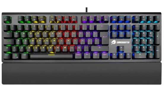 GameBooster G908 Bolt Rainbow Aydınlatmalı Blue Switch Mekanik Bileklikli Oyun Klavyesi