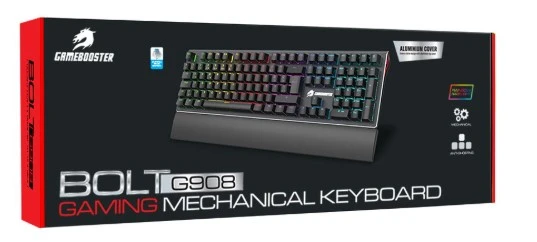GameBooster G908 Bolt Rainbow Aydınlatmalı Blue Switch Mekanik Bileklikli Oyun Klavyesi - 3