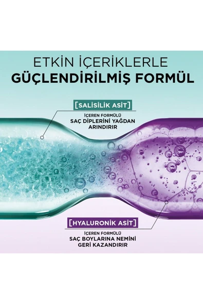 ELSEVE Hydra [Hyaluronic] Pure Salisilik Asit içeren Yağlanma Karşıtı Nemlendirici Saç Kremi 250ml - Resim 3