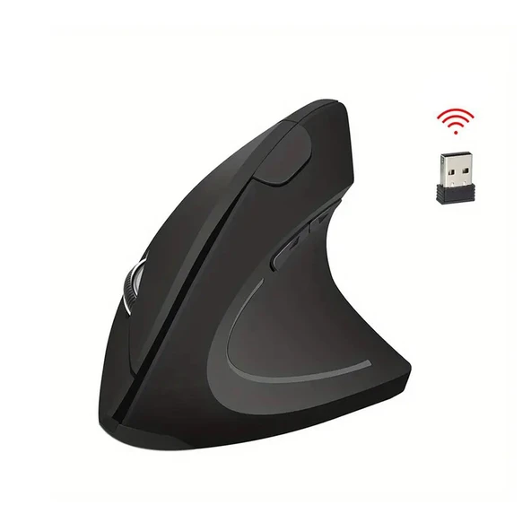 Kablosuz Dikey Oyun Faresi USB Bilgisayar Mouse Ergonomik Masaüstü Dik Duruşlu Fare PC ve Laptop için Ofis Ev Kullanımı