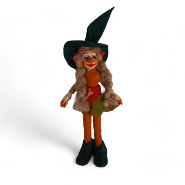 Uzun Şaçlı Kumral Elf Bebek