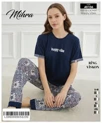 Mihra 40106 Kadın Kısa Kol Pijama Takımı - 5