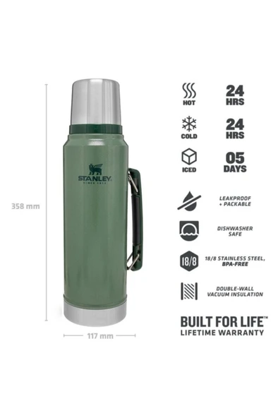 Stanley Classic Termos 1 Lt (YEŞİL) - 3