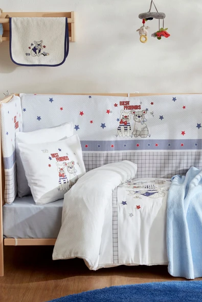 Karaca Home Best Friends %100 Pamuk  Aplike/Nakış 13 Parça Bebek Seti