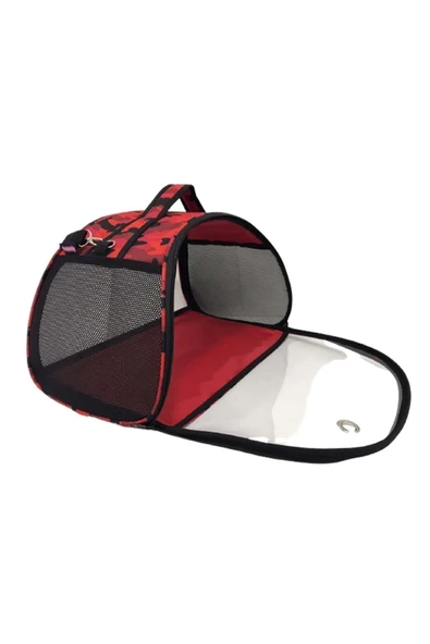 Petpretty Şeffaf Çanta Kırmızı-siyah