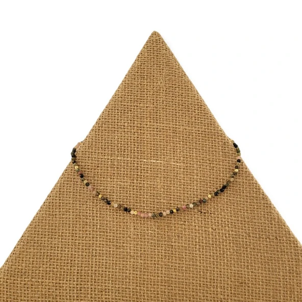 Yaratıcı Esinti Doğal Taş Turmalin Kolye - Resim 2