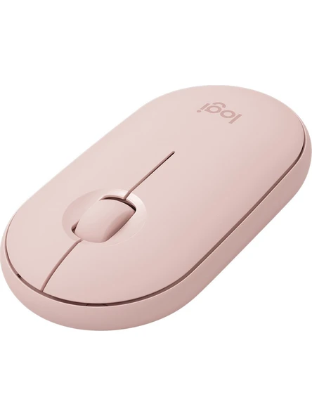 Logitech M350 Pebble Sessiz Kablosuz Kompakt Mouse - Pembe
