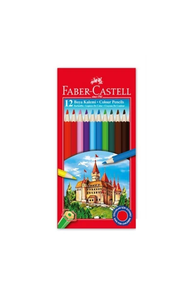 Faber Castell 12 Renk Tam Boy Boya Kalemi