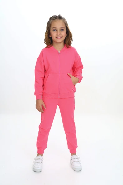 Toontoy Kız Çocuk Damla  Nakışlı Eşofman Takım - 12