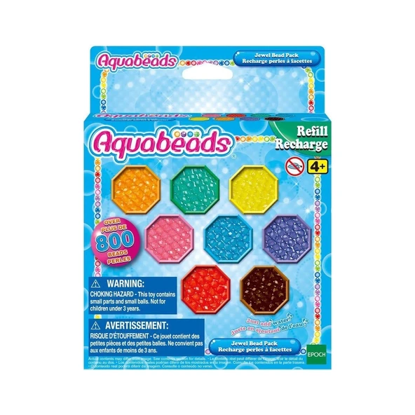 31520 Epoch Aquabeads Kristal Boncuk Paketi - Yedek Paket, 800 Parça +4 Yaş