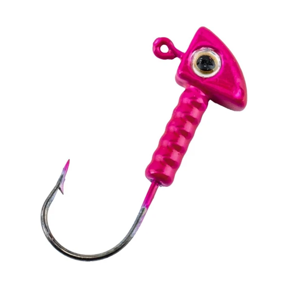 Jighead - Zoka - Kurşunlu Olta İğnesi - (XH-A 06) - Pembe - 8 Gr - 10 Adet - 4