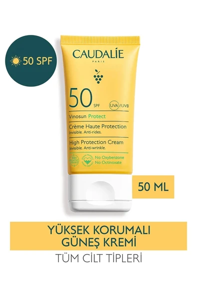Caudalie Vinosun Protect Çok Yüksek Koruma Sağlayan Krem SPF50+ 50 ml