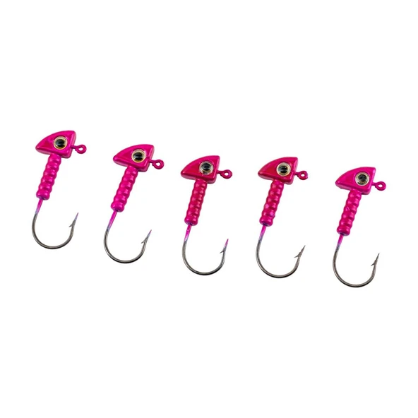 Jighead - Zoka - Kurşunlu Olta İğnesi - (XH-A 06) - Pembe - 8 Gr - 5 Adet