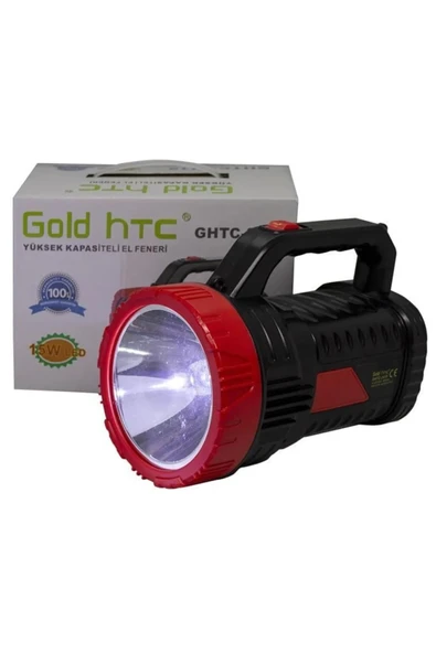 Gold HTC Ghtc-2415 Şarjlı El Feneri 15w Led Projektör Işıldak