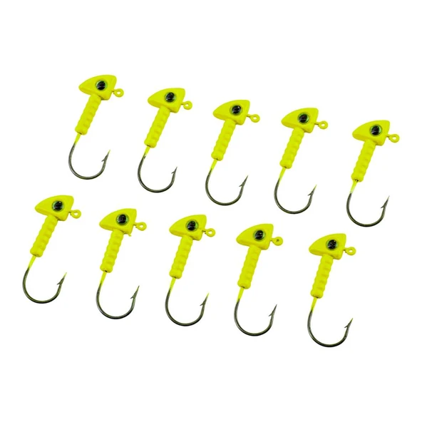 Jighead - Zoka - Kurşunlu Olta İğnesi - (XH-A 06) - Açık Yeşil - 6 Gr - 10 Adet