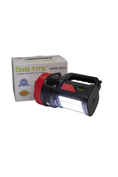 Gold HTC Ghtc-2415 Şarjlı El Feneri 15w Led Projektör Işıldak - 2