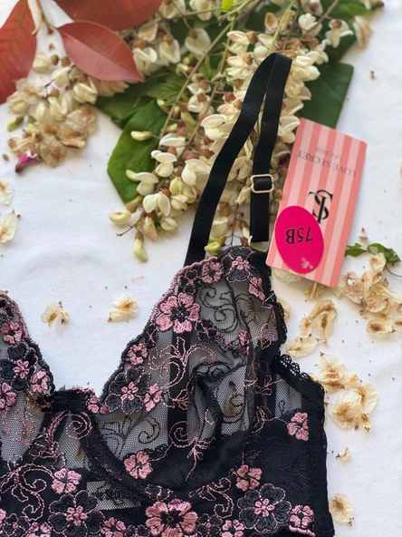 LOVE SECRET Desenli ve Dantelli Sütyen ve Tanga Şık ve Rahat KADIN iç Giyim - 4