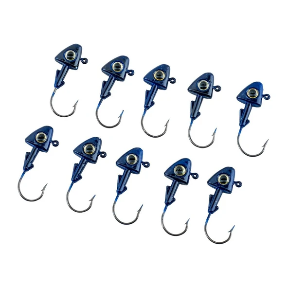Jighead - Zoka - Kurşunlu Olta İğnesi - (XH-A 07) - Mavi - 10 Gr - 10 Adet ürün görseli 1