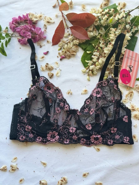 LOVE SECRET Desenli ve Dantelli Sütyen ve Tanga Şık ve Rahat KADIN iç Giyim - 2