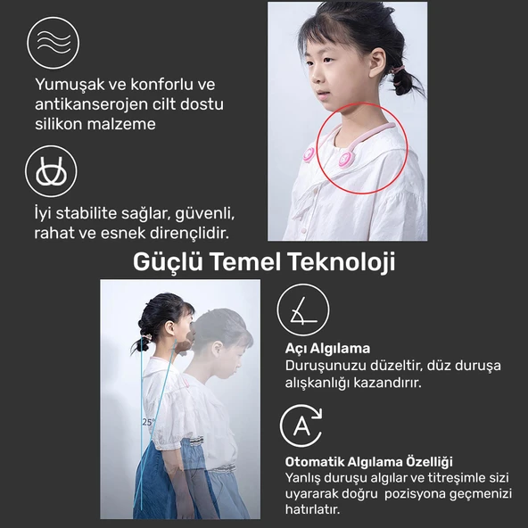 NPO ADD01P Şarjlı Titreşimli Otomatik Hatrlatıcı,Kamburluk Giderici Ergonomik Akıllı Duruş Düzeltici - 10
