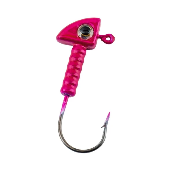 Jighead - Zoka - Kurşunlu Olta İğnesi - (XH-A 06) - Pembe - 7 Gr - 5 Adet - 3
