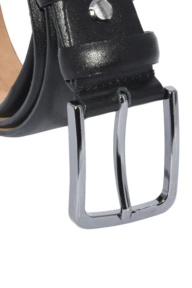 3.5 cm Tokalı %100 Hakiki Deri Garson Boy Çocuk Kemeri Siyah - 5
