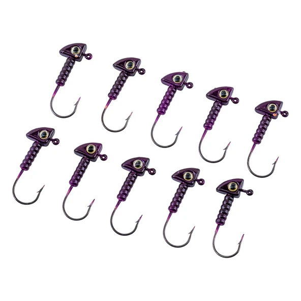 Jighead - Zoka - Kurşunlu Olta İğnesi - (XH-A 06) - Mor - 8 Gr - 10 Adet ürün görseli 1