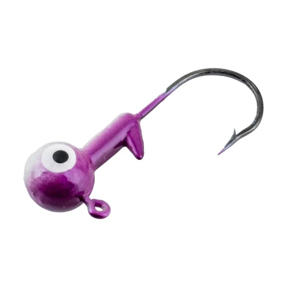 Jighead - Zoka - Kurşunlu Olta İğnesi - (XH-A 02) - Mor Beyaz - 7 Gr - 5 Adet - Resim 2