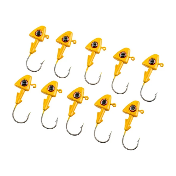 Jighead - Zoka - Kurşunlu Olta İğnesi - (XH-A 07) - Sarı - 8 Gr - 10 Adet ürün görseli 1