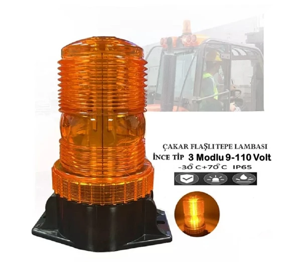 Tepe Çakar Lamba 3 Modlu 9-110 Volt