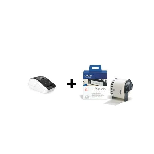BROTHER P-TOUCH QL-810W BİLGİSAYAR BAĞLANTILI Wireless + 62MM X 30.48M BEYAZ ÜZERİ SİYAH ETİKET ORJINAL HEDİYELİ