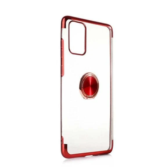 Galaxy S20 Kılıf Kenarları Renkli Yüzüklü Manyetik Silikon