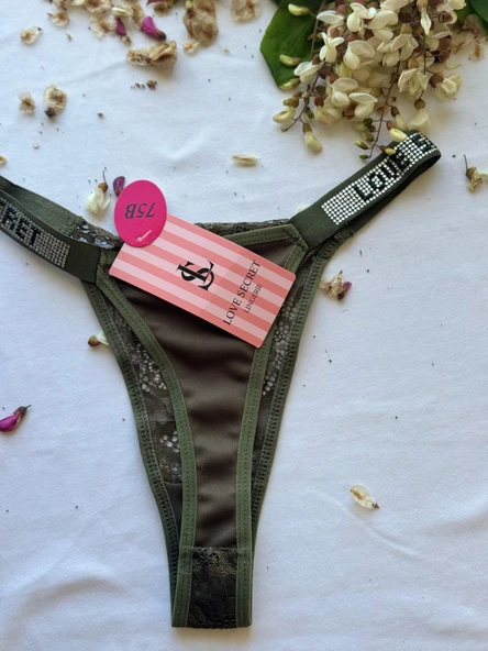 LOVE SECRET Dolgulu, Dantelli ve Taşlı şık ve rahat kadın iç çamaşır takımı - 5