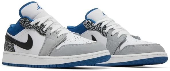 Nike Air Jordan 1 Low SE GS True Blue Spor Ayakkabı - 8