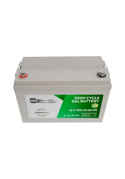 Agromot 12v 100 Ah Jel Akü Deep Cycle Nano Carbon Agm Battery - Resim 3