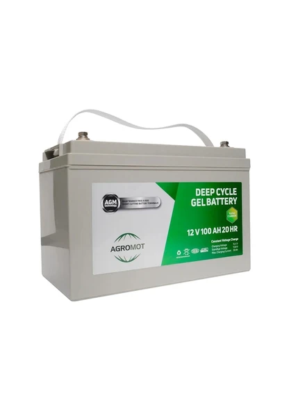 Agromot 12v 100 Ah Jel Akü Deep Cycle Nano Carbon Agm Battery - Resim 4