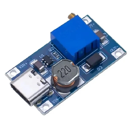 MT3608 Type C Usb 28V 2A DC Boost Modül Ayarlanabilir Voltaj Yükseltici Güç Kaynağı Step Up Dc - Resim 3