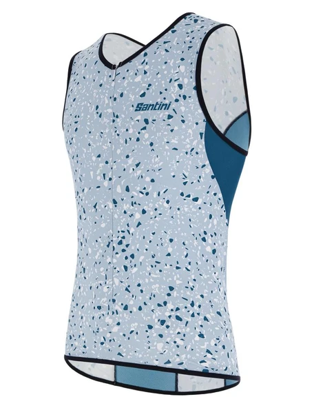 Santini Sleek Tri Top Sleveless Triathlon Atlet 1T6300SLEEKPIET - Resim 2