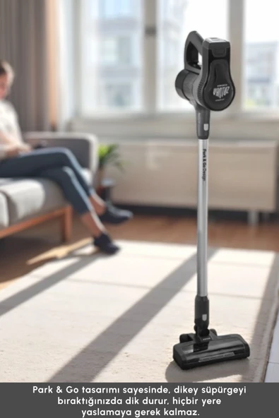 Karaca Vantuz Power Up Dikey Süpürge Black - 2