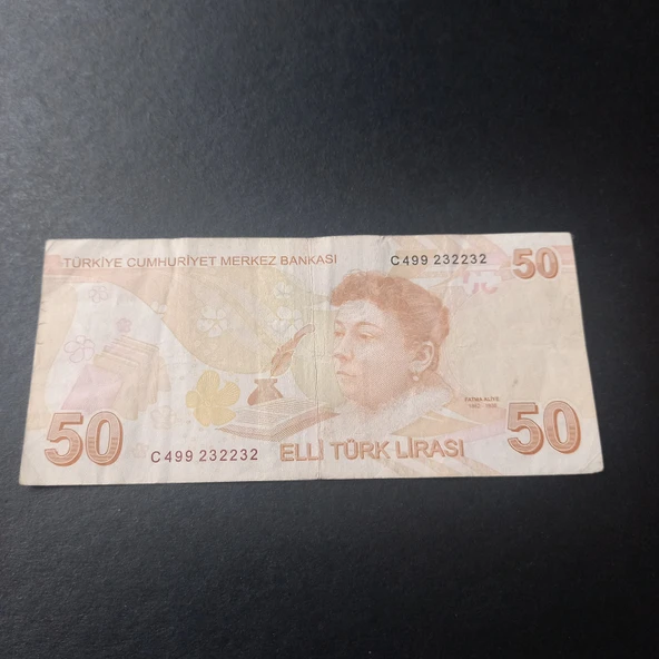 Escoines Koleksiyon 39963680c0f3c8658a 9.Emisyon 50Türk Lirası Güzel Numara C499 232232 ürün görseli 1